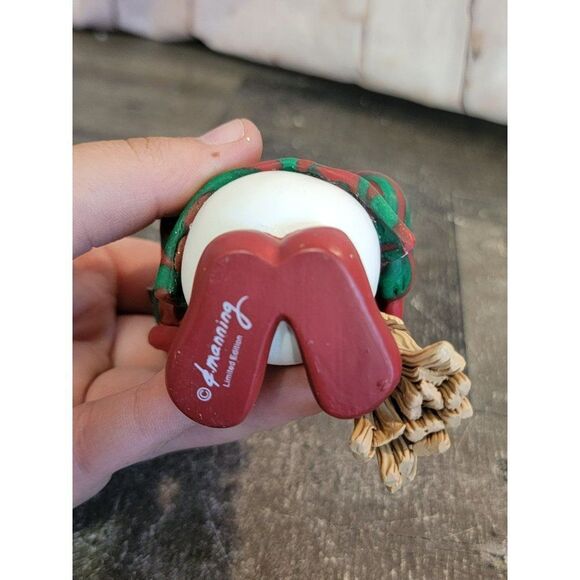 Women snowman broom bling birdhouse ornament Xmas decor - Picture 4 of 5